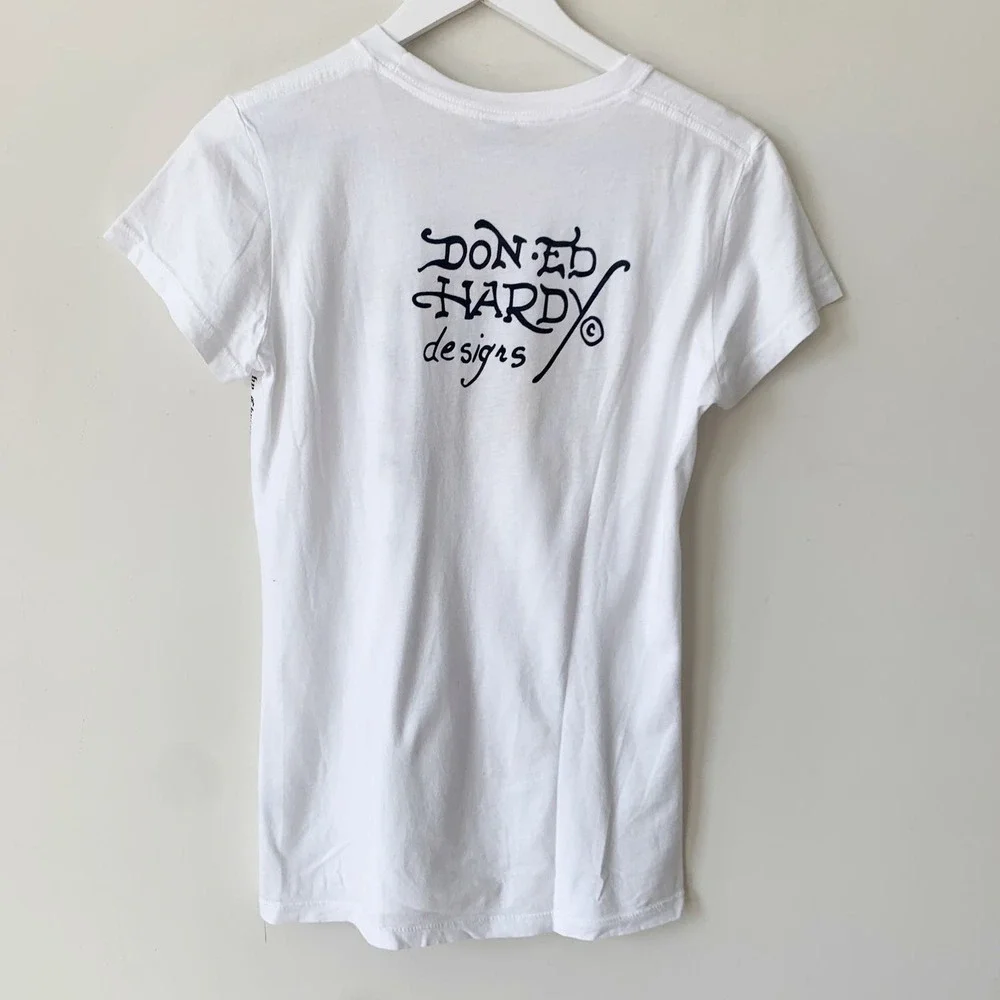 Ed Hardy White Tiger Graphic Tee - Picture 4 of 14